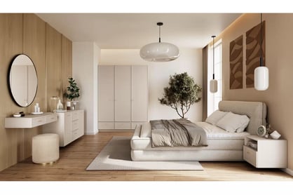 Konzolový Stolík závesná Lorini 100 cm so zásuvkami - kašmír / zlote úchyty T-bar Konzolový Stolík závesná Lorini 100 cm so zásuvkami - kašmír / zlote úchyty T-bar