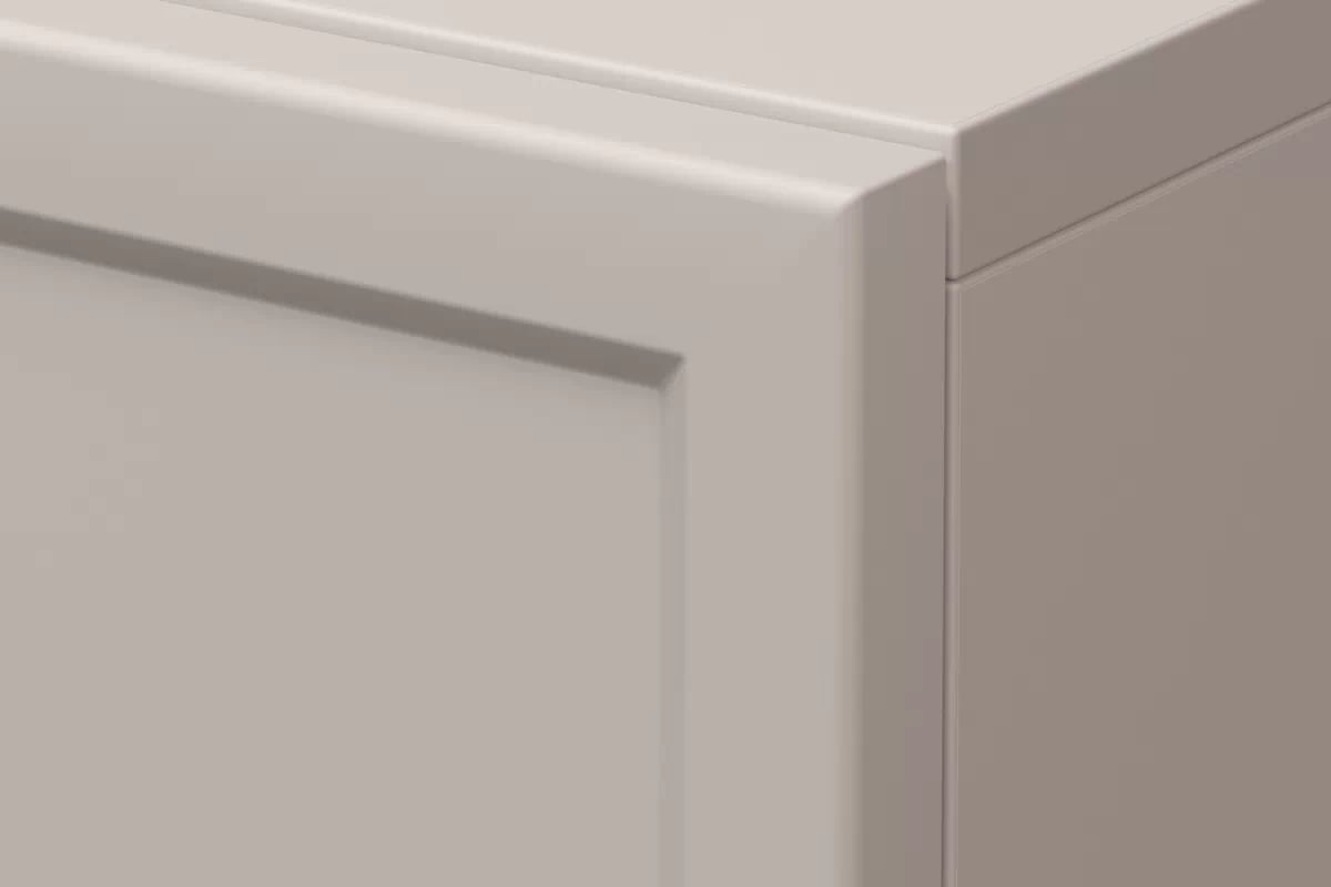 Závěsná konzole Lorini 100 cm se zásuvkami - kašmír / černé úchyty konzole závěsná Lorini 100 cm se zásuvkami - kašmír / černá Úchytky