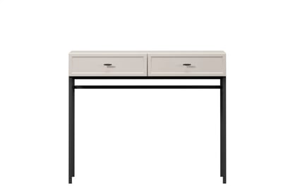 Konzolový Stolík Lorini 100 cm so zásuvkami - kašmír / čierny úchyty T-bar / Rošt Konzolový Stolík Lorini 100 cm so zásuvkami - kašmír / čierny úchyty T-bar / Rošt