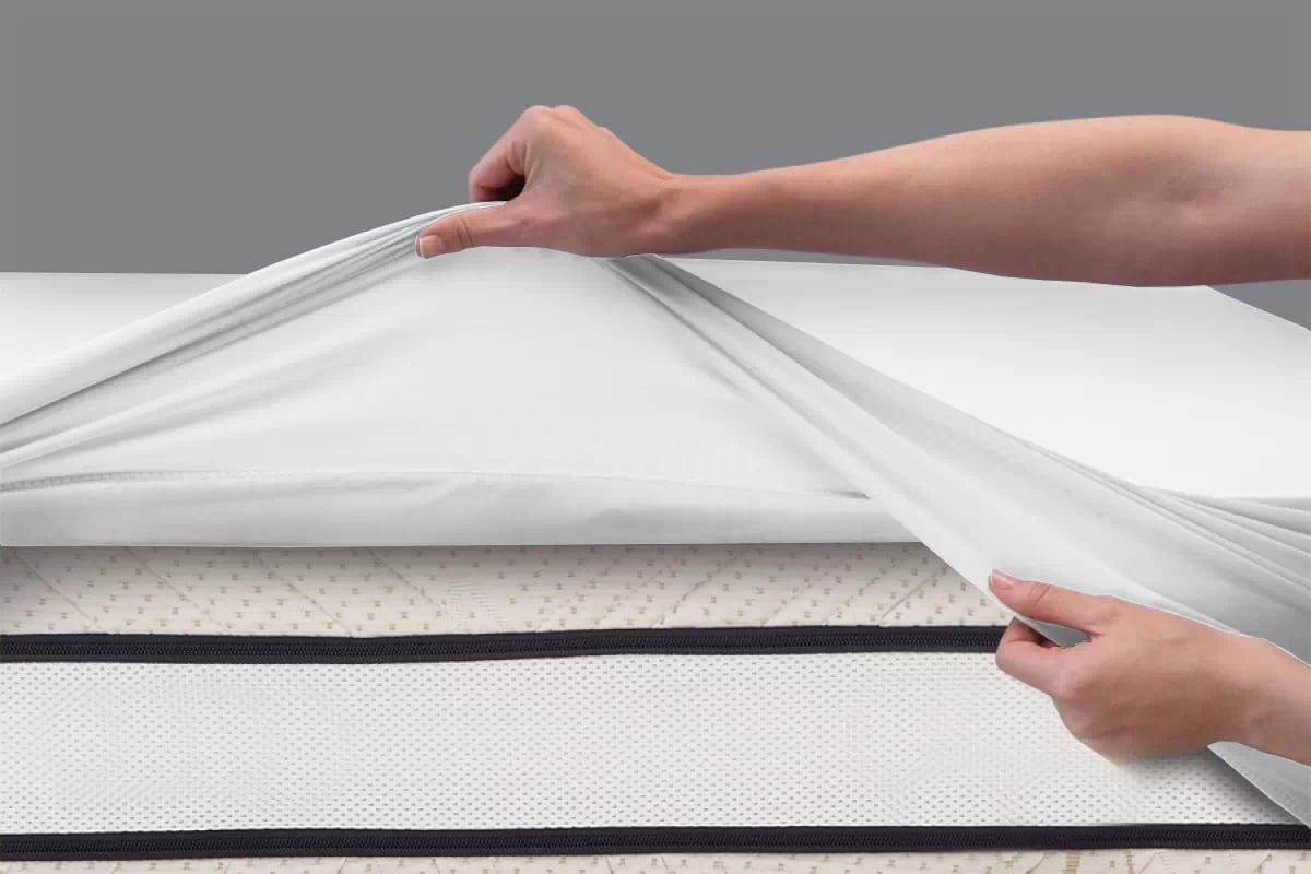 Plachta a chránič 2v1 80x180 cm - biely Przescieradlo i poťah 2w1 90x200 cm - biale