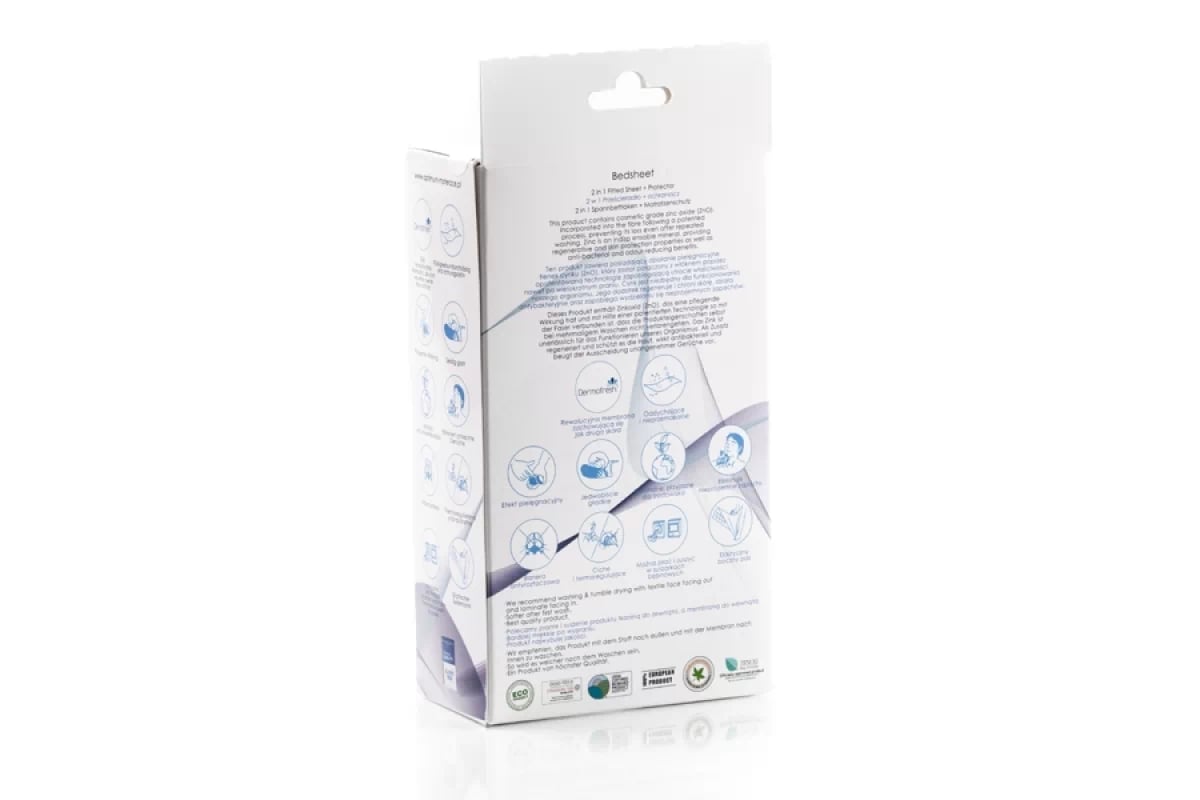 Plachta a chránič 2v1 80x180 cm - biely Przescieradlo i poťah 2w1 90x200 cm - biale