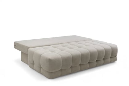 Rozkladacia pohovka Tuko s úložným priestorom - béžový zamat Velluto 2 Pohovka Tuko rozkladana S vnútorným úložným priestorom- béžový velúr Velluto 2 