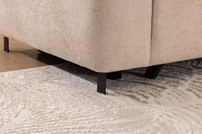 Rohová pohovka Magnis L s rozkladem pravostranná - béžová tkanina Magni 206.03  Rohová sedací souprava Magnis L rozkládací pravá - béžová plecionka Magni 206.03 - Omezená nabídka z expozice  