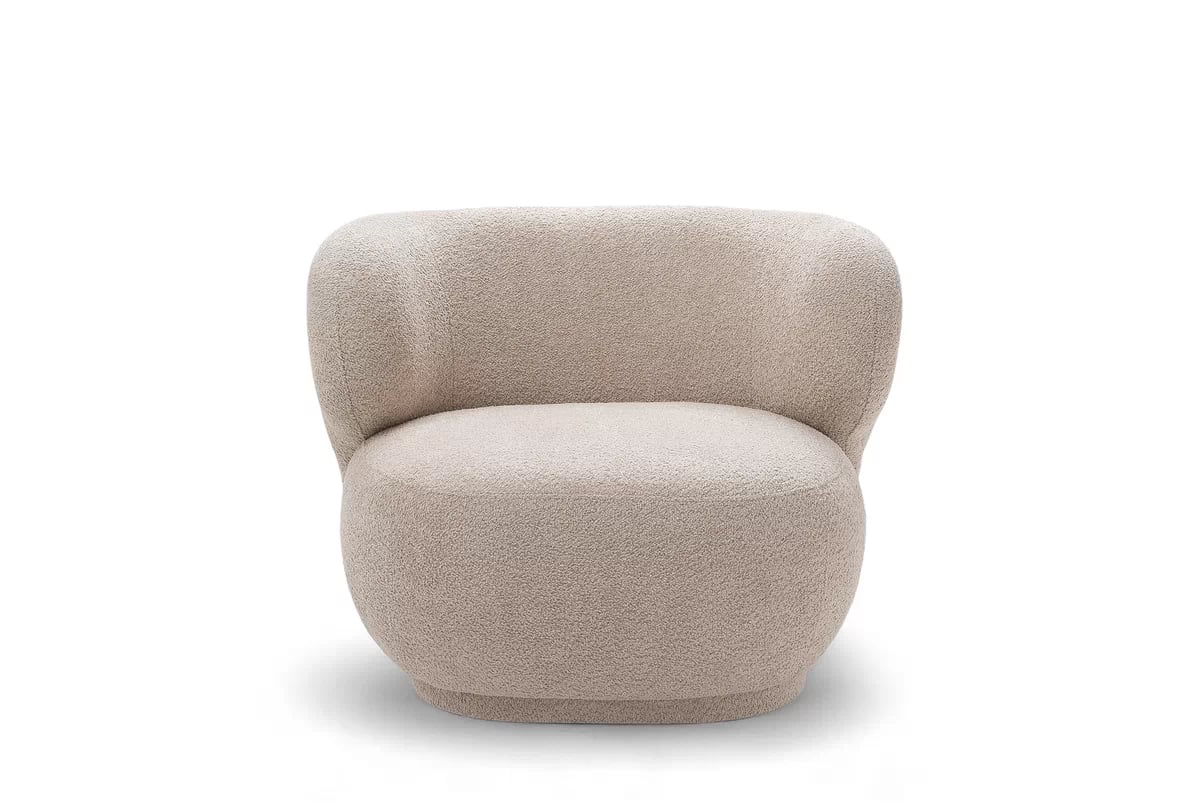 Relaxační křeslo Skindi - béžová bouclé Catch Me 02 Křeslo čalouněná Skindi - béžová bukla Catch Me 02