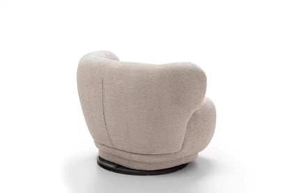 Relaxační křeslo Skindi otočné - béžová bouclé Catch Me 02 Křeslo čalouněná Skindi obrotowy - béžová boucle Catch Me 02