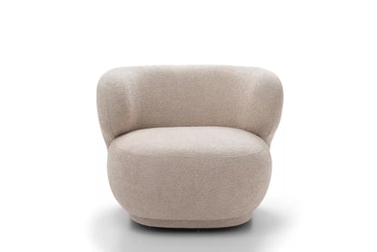 Relaxační křeslo Skindi otočné - béžová bouclé Catch Me 02 Křeslo čalouněná Skindi obrotowy - béžová boucle Catch Me 02