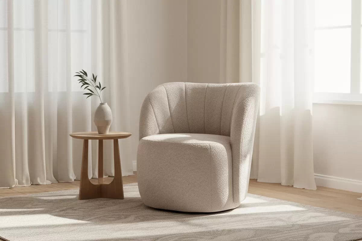 Relaxační křeslo Soya - béžová bouclé Catch Me 02 Křeslo čalouněná Soya - béžová boucle Catch Me 02