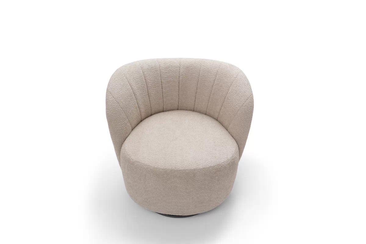 Relaxační křeslo Soya otočné - béžová bouclé Catch Me 02 Křeslo čalouněná Soya obrotowy - béžová boucle Catch Me 02