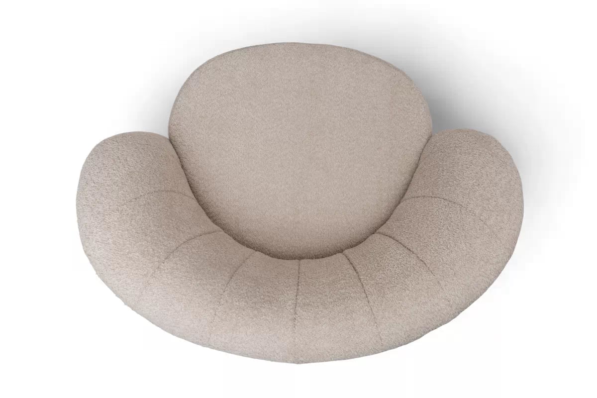 Relaxační křeslo Soya otočné - béžová bouclé Catch Me 02 Křeslo čalouněná Soya obrotowy - béžová boucle Catch Me 02