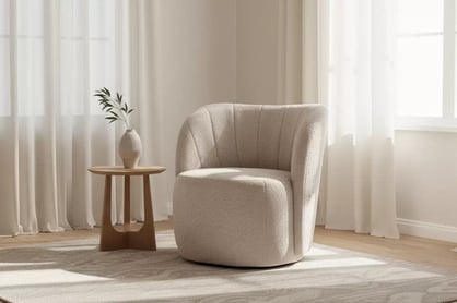 Relaxační křeslo Soya otočné - béžová bouclé Catch Me 02 Křeslo čalouněná Soya obrotowy - béžová boucle Catch Me 02