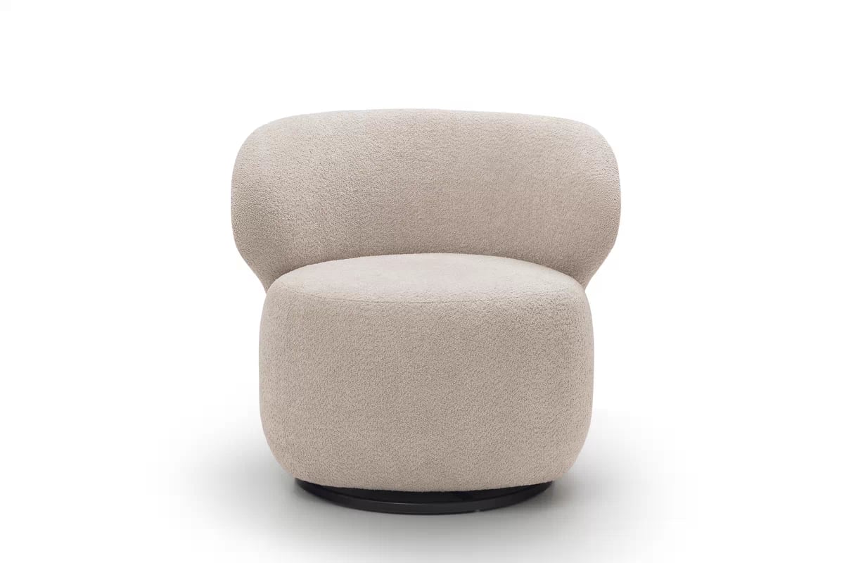 Relaxační křeslo Cocoon otočné - béžová bouclé Catch Me 02 Křeslo čalouněná Cocoon obrotowy - béžová boucle Catch Me 02