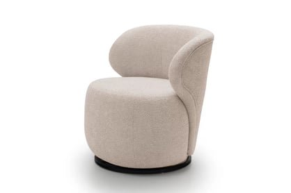 Relaxační křeslo Cocoon otočné - béžová bouclé Catch Me 02 Křeslo čalouněná Cocoon obrotowy - béžová boucle Catch Me 02