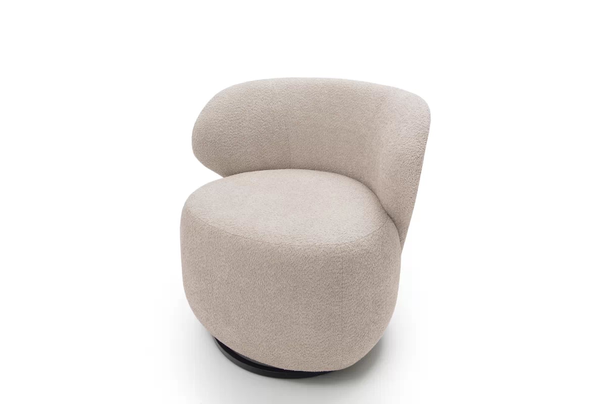 Relaxační křeslo Cocoon otočné - béžová bouclé Catch Me 02 Křeslo čalouněná Cocoon obrotowy - béžová boucle Catch Me 02