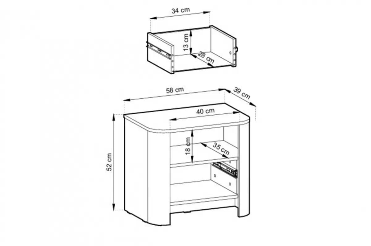 Komplet nábytku pro ložnice Sorrenti - dub vicenza Komplet nábytku pro ložnice Sorrenti - dub vicenza