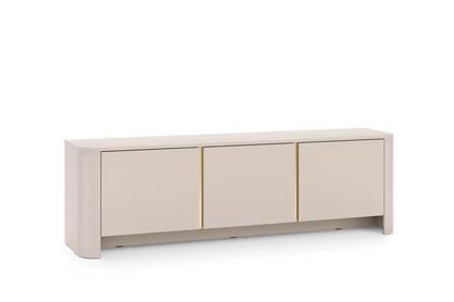 Komplet nábytku pro obývacího pokoje Sorrenti II - kašmír / zlatá Komplet nábytku pro obývacího pokoje Sorrenti II - kašmír / zlatá