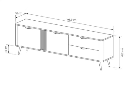 Obývací stěna Edrin III - dub dunin / černá Komplet nábytku pro obývacího pokoje Edrin III - dub dunin / černá