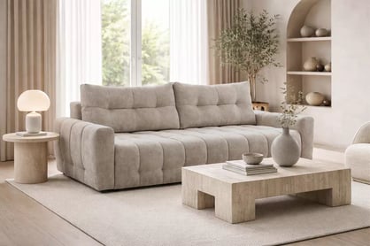 Rozkládací pohovka Calvero - béžový pletený Kiara 852 Pohovka Calvero rozkládací - béžová plecionka Kiara 852