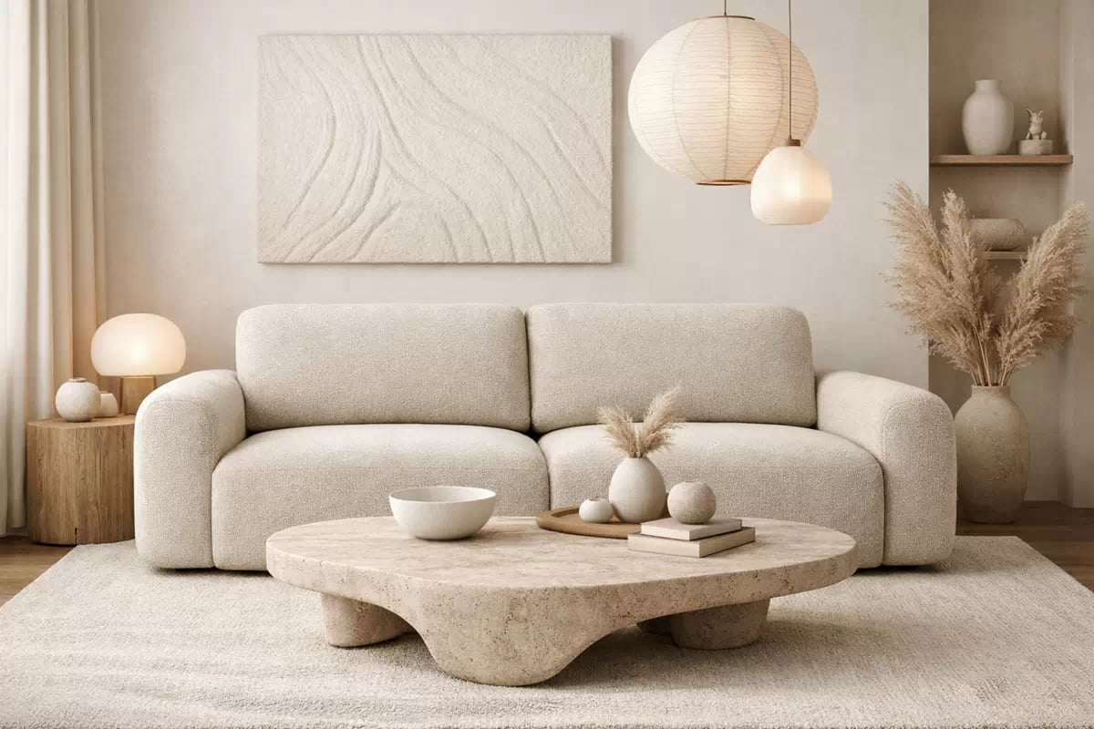 Pohovka Velamo s funkciou spania - svetlý béžový šenil Vibe 06 Pohovka Velamo s funkciou spánku - Vibe 06