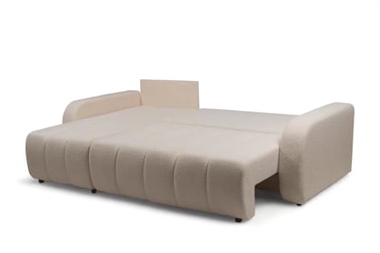 Rohová sedačka s funkciou spania Lapios ľavá - béžový velvet Vogue 2 Rohová sedacia súprava s funkciou spánku Lapios Ľavá strana - béžový velúr Vogue 2 Beige