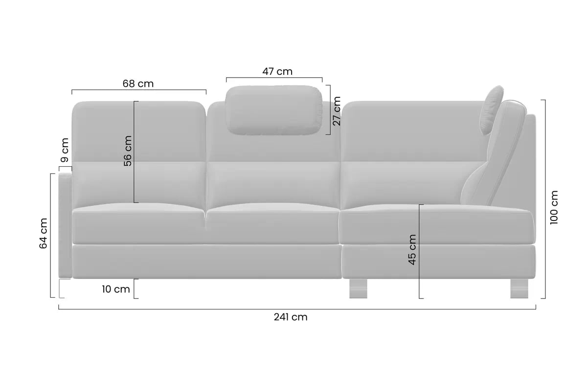 Rohová sedačka Loario L pravá s úzkym bokom - tmavý béžový šenil Vibe 08 Rohová sedacia súprava Loario L pravá strana z waskim bokiem - tmavý béžový šenil Vibe 08