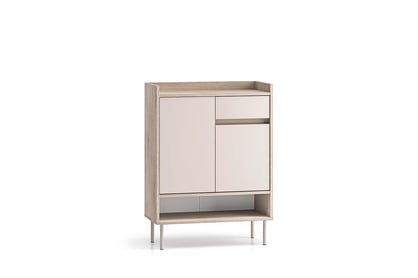 Skrinka na topánky Tivano 03 70 cm - kašmír / Dub cremona - Limitovaná ponuka