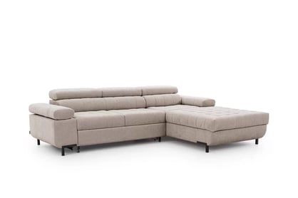 Rohová sedačka Tyrion L II s funkciou spania pravá - béžový šenil Vibe 08