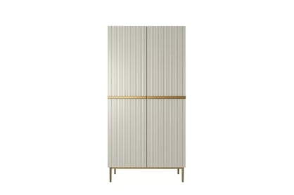 Skriňa Nicole z ukrytymi zásuvkami i metalowymi nogami 100 cm - kašmír / zlote nozki - Limitovaná ponuka expozície Skriňa Nicole z ukrytymi zásuvkami i metalowymi nogami 100 cm - kašmír / zlote nozki - Limitovaná ponuka expozície