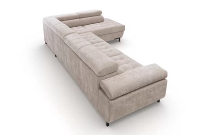 Rohová sedačka Tyrion Maxi s funkciou spania pravá - béžový šenil Vibe 08 Rohová sedacia súprava Tyrion Maxi s funkciou spánku - Vibe 08