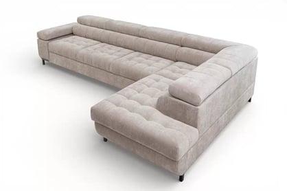 Rohová sedačka Tyrion Maxi s funkciou spania pravá - béžový šenil Vibe 08 Rohová sedacia súprava Tyrion Maxi s funkciou spánku - Vibe 08