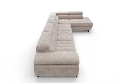 Rohová sedačka Tyrion Maxi s funkciou spania pravá - béžový šenil Vibe 08 Rohová sedacia súprava Tyrion Maxi s funkciou spánku - Vibe 08