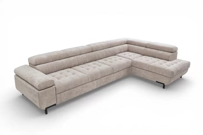 Rohová sedačka Tyrion Maxi s funkciou spania pravá - béžový šenil Vibe 08 Rohová sedacia súprava Tyrion Maxi s funkciou spánku - Vibe 08