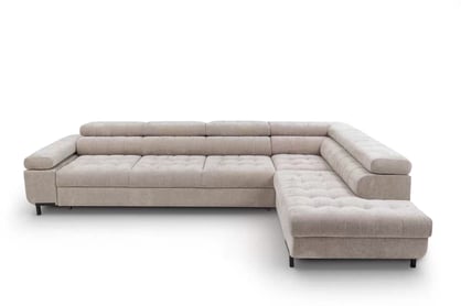 Rohová sedačka Tyrion Maxi s funkciou spania pravá - béžový šenil Vibe 08 Rohová sedacia súprava Tyrion Maxi s funkciou spánku - Vibe 08