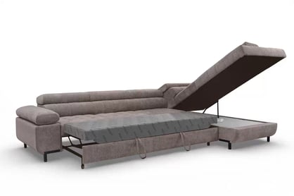 Rohová sedačka Tyrion Maxi s funkciou spania pravá - hnedý šenil Vibe 21 Rohová sedacia súprava Tyrion Maxi s funkciou spánku pravá strana - Hnedý šenil Vibe 21