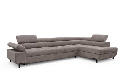 Rohová sedačka Tyrion Maxi s funkciou spania pravá - hnedý šenil Vibe 21 Rohová sedacia súprava Tyrion Maxi s funkciou spánku pravá strana - Hnedý šenil Vibe 21