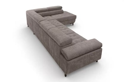 Rohová sedačka Tyrion Maxi s funkciou spania pravá - hnedý šenil Vibe 21 Rohová sedacia súprava Tyrion Maxi s funkciou spánku pravá strana - Hnedý šenil Vibe 21