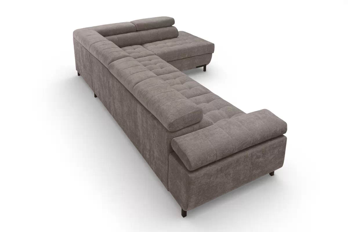 Rohová sedačka Tyrion Maxi s funkciou spania pravá - hnedý šenil Vibe 21 Rohová sedacia súprava Tyrion Maxi s funkciou spánku pravá strana - Hnedý šenil Vibe 21