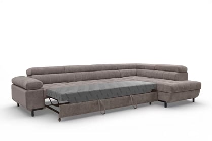 Rohová sedačka Tyrion Maxi s funkciou spania pravá - hnedý šenil Vibe 21 Rohová sedacia súprava Tyrion Maxi s funkciou spánku pravá strana - Hnedý šenil Vibe 21