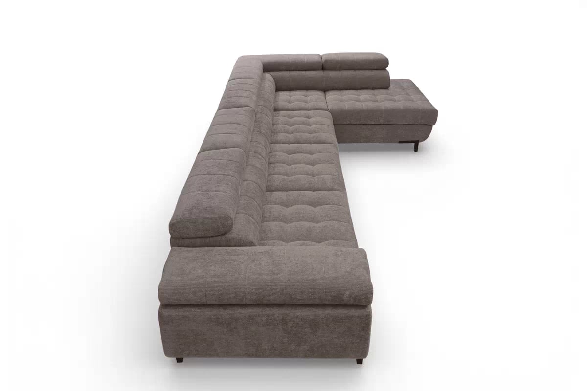 Rohová sedačka Tyrion Maxi s funkciou spania pravá - hnedý šenil Vibe 21 Rohová sedacia súprava Tyrion Maxi s funkciou spánku pravá strana - Hnedý šenil Vibe 21