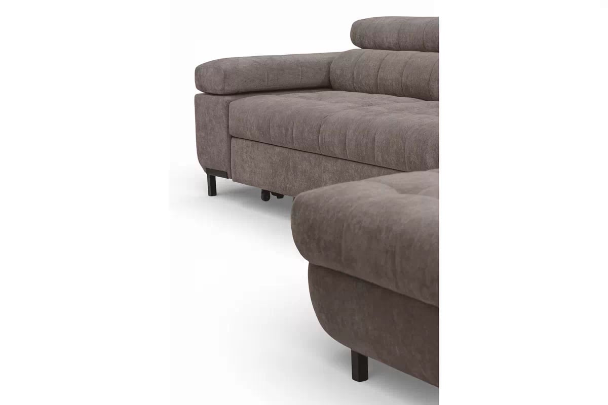 Rohová sedačka Tyrion Maxi s funkciou spania pravá - hnedý šenil Vibe 21 Rohová sedacia súprava Tyrion Maxi s funkciou spánku pravá strana - Hnedý šenil Vibe 21