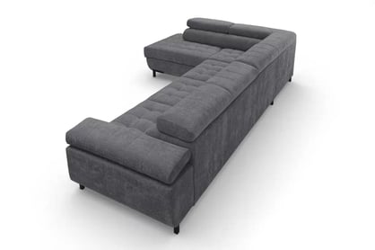 Rohová sedačka Tyrion Maxi s funkciou spania ľavá - sivý šenil Vibe 95 Rohová sedacia súprava Tyrion Maxi s funkciou spánku Ľavá strana - šedý šenil Vibe 95