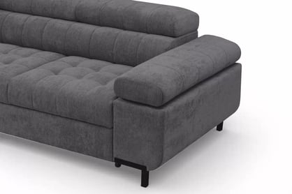 Rohová sedačka Tyrion Maxi s funkciou spania ľavá - sivý šenil Vibe 95 Rohová sedacia súprava Tyrion Maxi s funkciou spánku Ľavá strana - šedý šenil Vibe 95