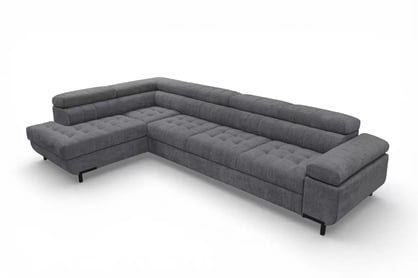Rohová sedačka Tyrion Maxi s funkciou spania ľavá - sivý šenil Vibe 95 Rohová sedacia súprava Tyrion Maxi s funkciou spánku - Vibe 95