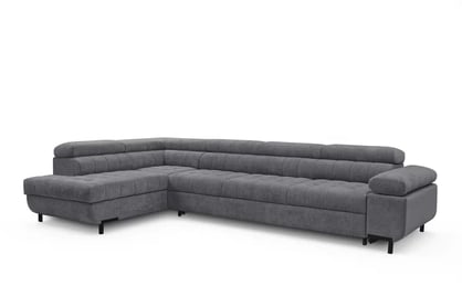 Rohová sedačka Tyrion Maxi s funkciou spania ľavá - sivý šenil Vibe 95 Rohová sedacia súprava Tyrion Maxi s funkciou spánku - Vibe 95