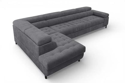 Rohová sedačka Tyrion Maxi s funkciou spania ľavá - sivý šenil Vibe 95 Rohová sedacia súprava Tyrion Maxi s funkciou spánku Ľavá strana - šedý šenil Vibe 95