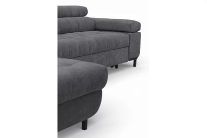 Rohová sedačka Tyrion Maxi s funkciou spania ľavá - sivý šenil Vibe 95 Rohová sedacia súprava Tyrion Maxi s funkciou spánku - Vibe 95