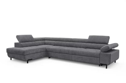 Rohová sedačka Tyrion Maxi s funkciou spania ľavá - sivý šenil Vibe 95 Rohová sedacia súprava Tyrion Maxi s funkciou spánku - Vibe 95