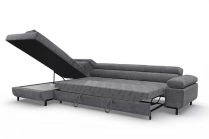 Rohová sedačka Tyrion Maxi s funkciou spania ľavá - sivý šenil Vibe 95 Rohová sedacia súprava Tyrion Maxi s funkciou spánku - Vibe 95