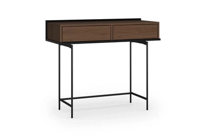 Elegantní toaletní stolek Zenar 100 cm se zásuvkami - ořech / černý