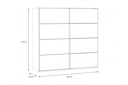 Skříň Hayato 220 cm - alpský smrk skříň ubraniowa przesuwna Hayato 220x210 - swierk alpejski 