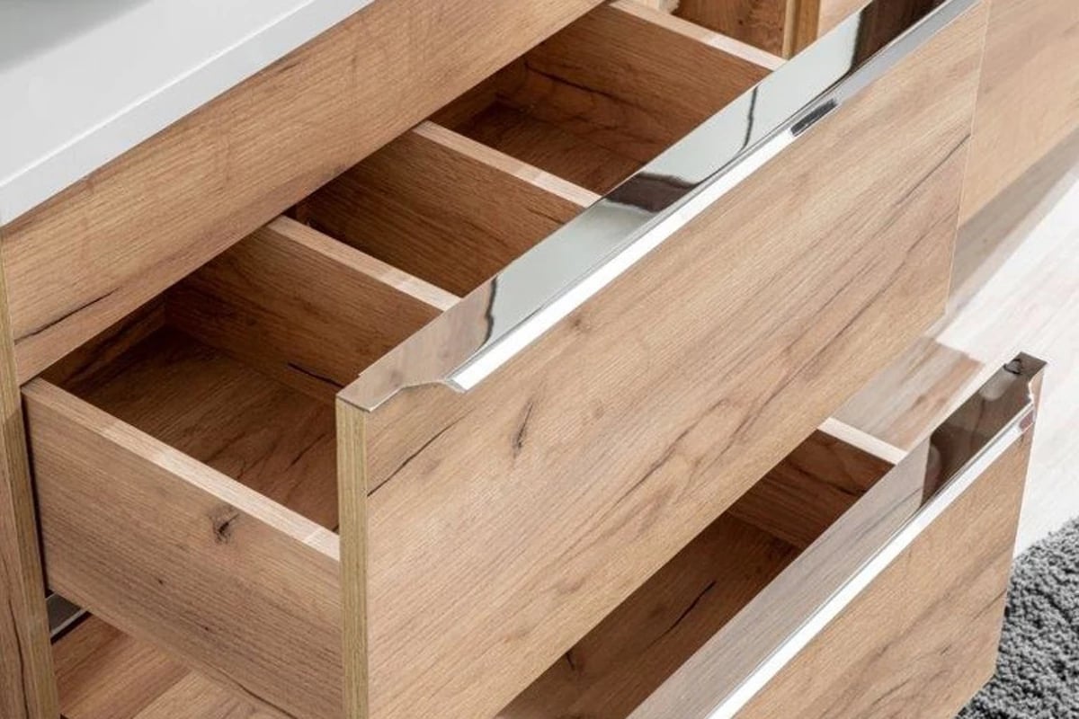 Závěsná skříňka pod umyvadlo Capri Oak 821 - dub kraft žlutý systém Capri